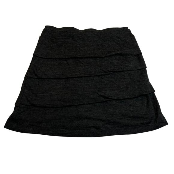 Prana Leah Tiered Layered Knit Skirt Size X-Small Neutral Casual Lightweight - Picture 2 of 8